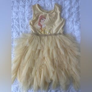 Disney Yellow Bella  Dress  with Tulle Elegance